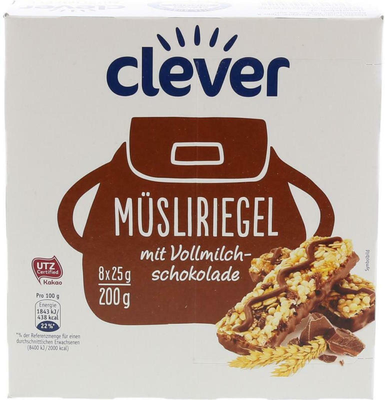 Clever Müsliriegel Schokolade