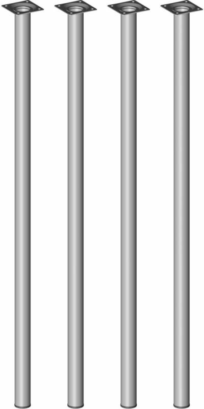 Möbelfüße 4er-Set BURGUND Ø30 Aluminium Ø3x80 cm