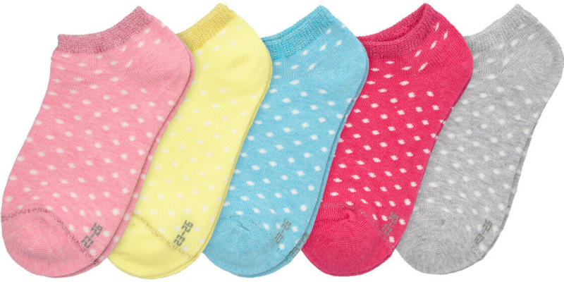 5 Paar Mädchen Sneaker-Socken im Set (Nur online)