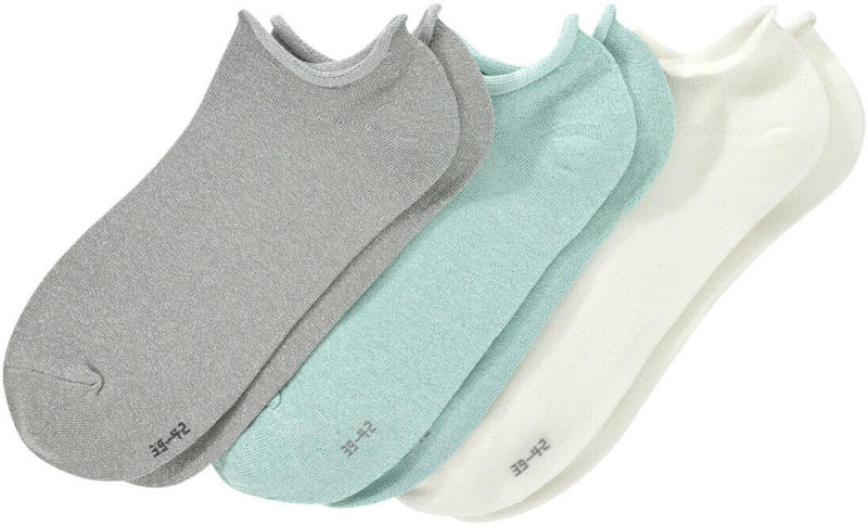 3 Paar Damen Sneaker-Socken mit Effektgarn (Nur online)