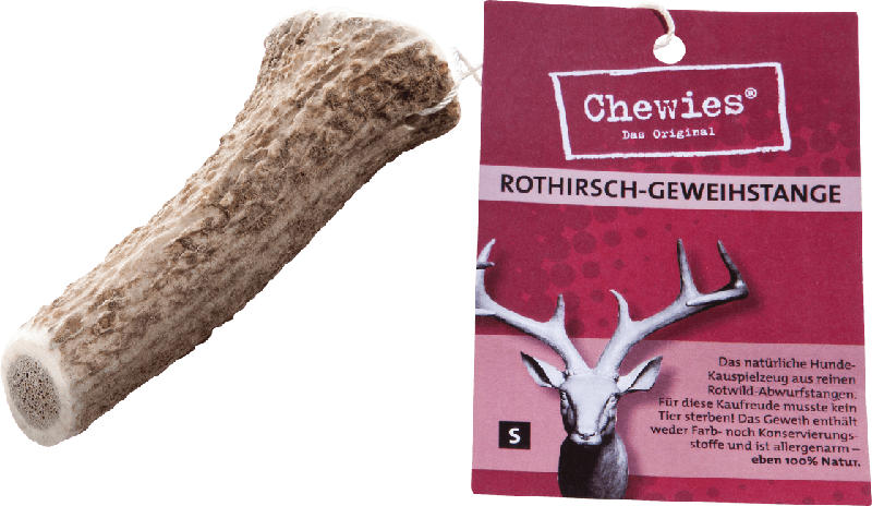 Chewies Snack für Hunde, Rothirsch Geweihstange, Gr. S