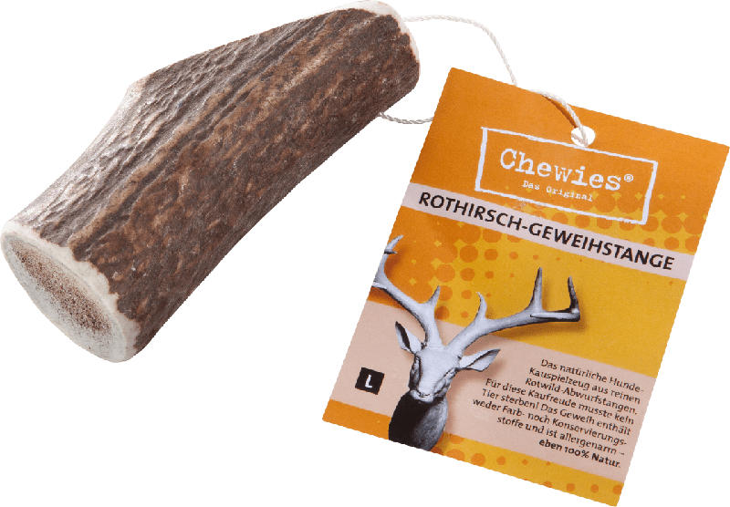 Chewies Snack für Hunde, Rothirsch Geweihstange, Gr. L