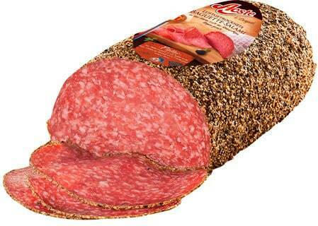 Aoste luftgetrocknete Baguette Salami Pfeffer