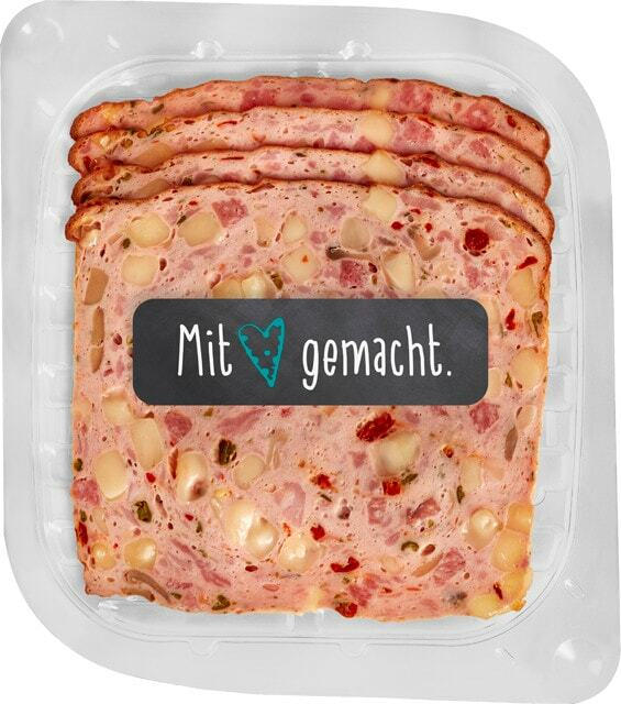 Mit Herz gemacht: Würziger Pizzafleischkäse
