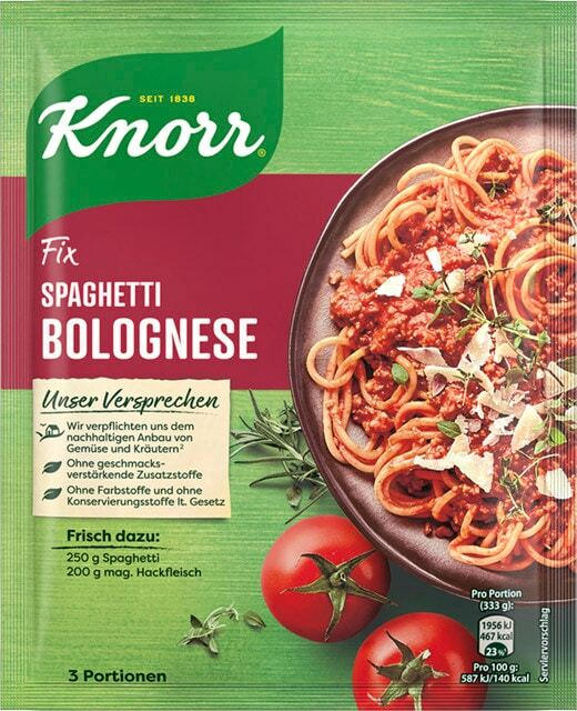 Knorr Fix auch Natürlich Lecker Fix