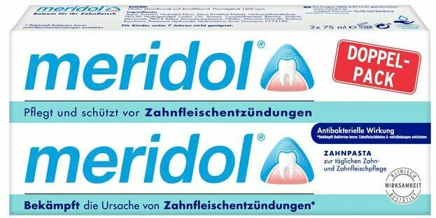 Meridol Zahncreme oder Aronal + Elmex