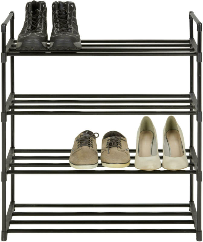 Schuhregal in Schwarz