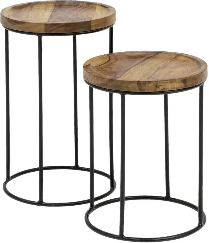 Beistelltisch ' WL5.661' , 2 - er Set , aus Sheesham