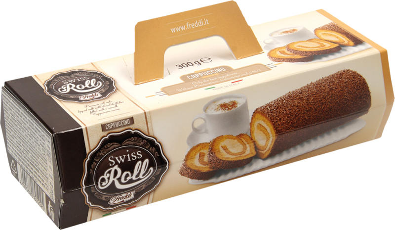 Bisquit-Rolle mit Cremefüllung