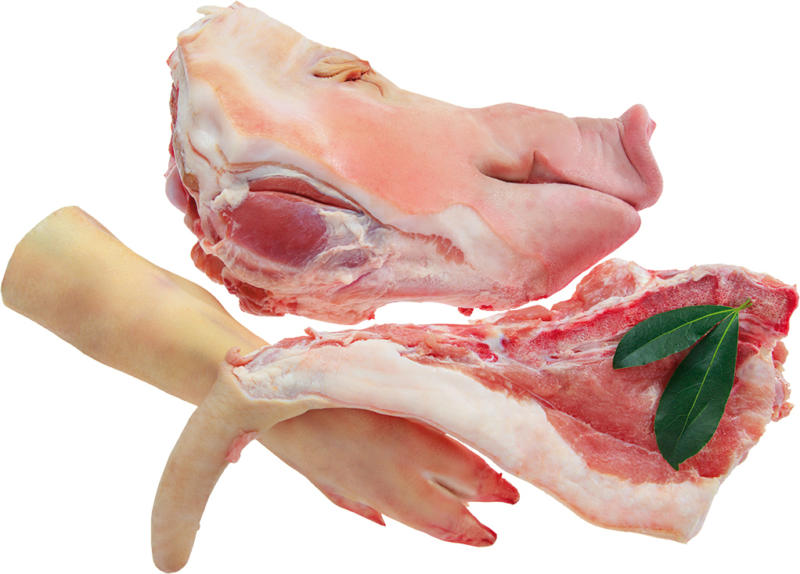 Schweine - Kopf,- Pfoten, oder -Schwänze
