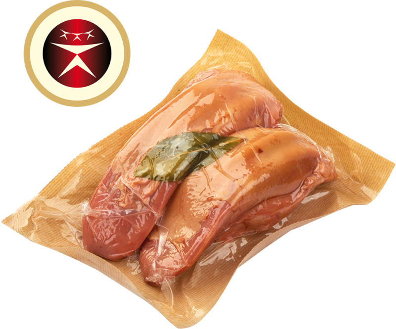 Schweinezunge, gepökelt, gekocht, gewürzt und geräuchert, mit Sojaeiweiß, Mais- und Rapseiweißhydrolysat, enthält zugesetztes Wasser