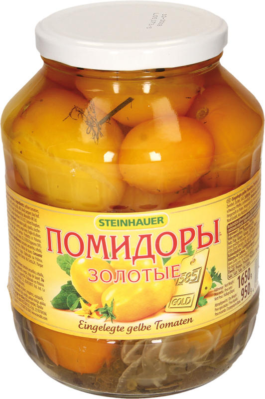 Eingelegte gelbe Tomaten
