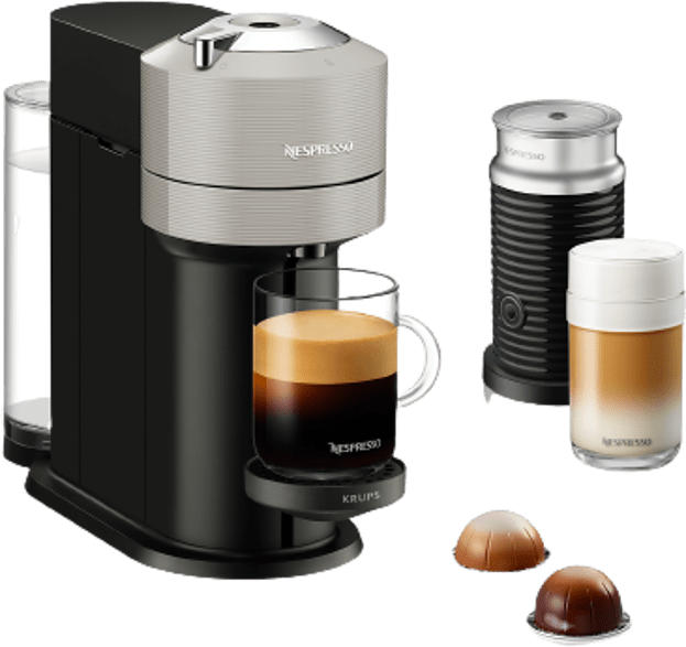 Krups Nespresso Kaffeemaschine XN 911B Vertuo Next Milky Light Grey