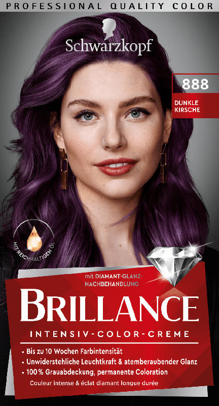 Schwarzkopf Brillance Haarfarbe Dunkle Kirsche 888