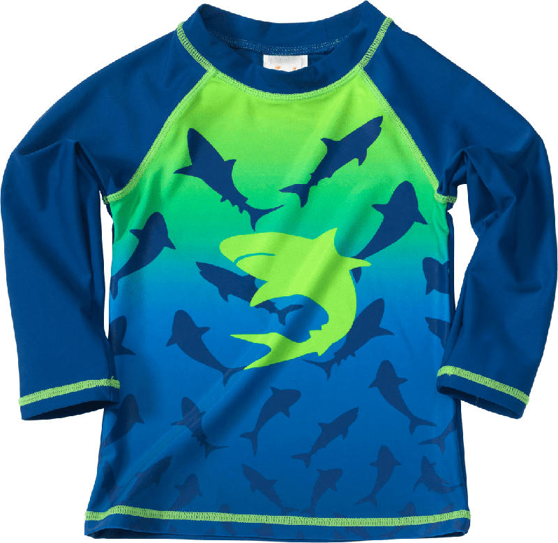 PUSBLU Kinder UV Shirt, Gr. 122/128, blau, grün