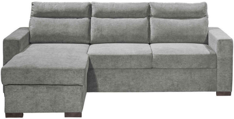 Wohnlandschaft in Textil, Holzwerkstoff Dunkelgrau