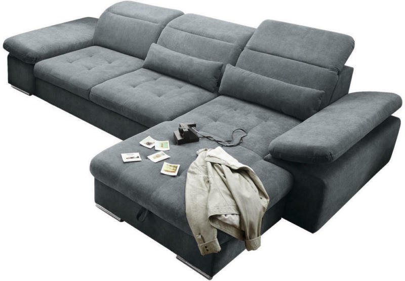 Wohnlandschaft in Textil Anthrazit