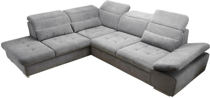 Wohnlandschaft in Textil Dunkelgrau