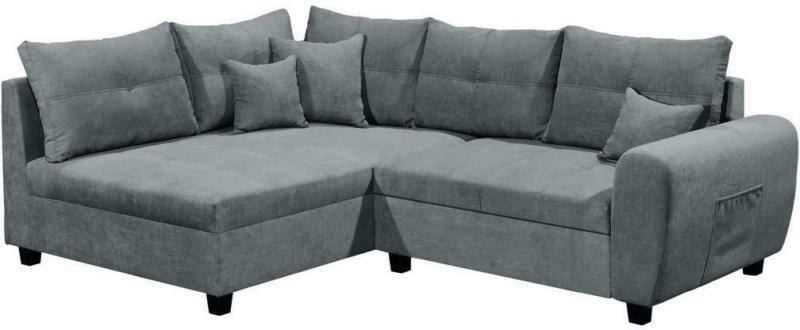 Wohnlandschaft in Textil, Holzwerkstoff Anthrazit
