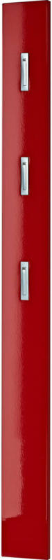 Garderobenpaneel „Home“, Hochglanz, mit ausklappbare Kleiderhaken, 15x170x4 cm, rot