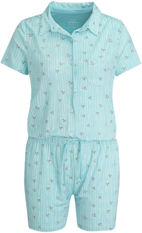 Damen Schlaf Jumpsuit mit Allover-Print (Nur online)