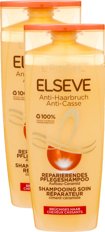 Shampoo Anti-Rottura L’Oréal Elsève, 2 x 250 ml