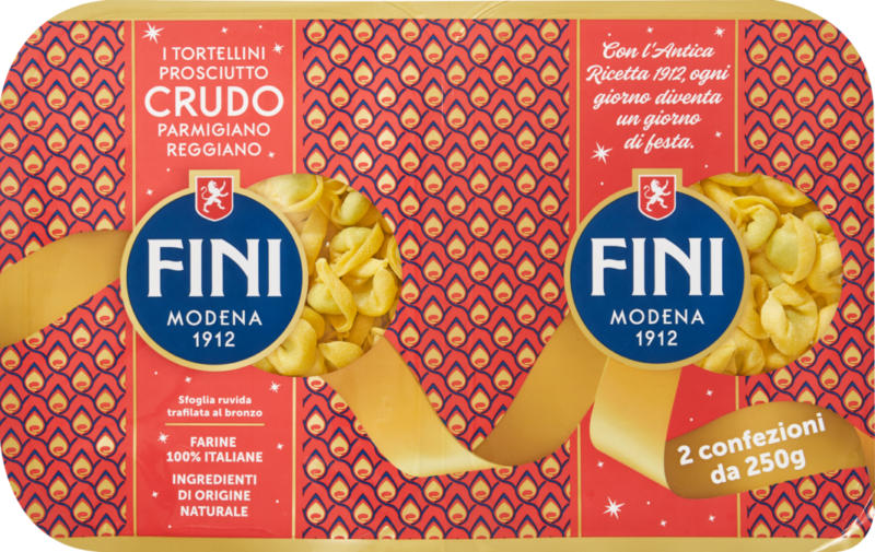 Tortellini jambon cru et parmesan Fini , 2 x 250 g
