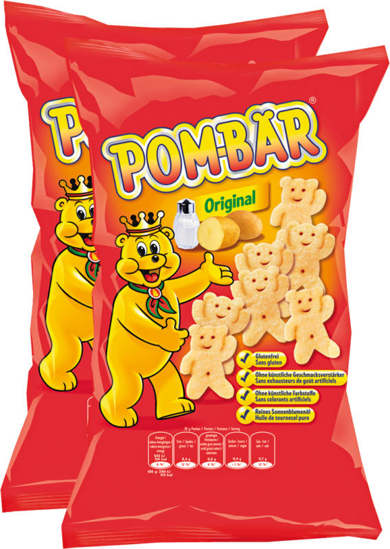 Pom-Bär Chips, Original, 2 x 100 g