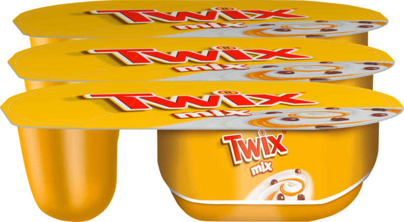 Danone Joghurt, Twix mix, mit Caramelsauce, 3 x 120 g