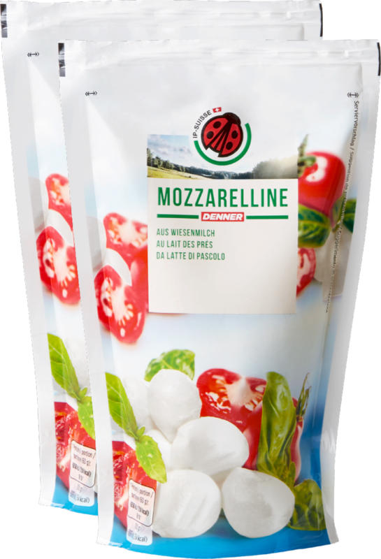 Mozzarelline IP-SUISSE, au lait des prés, 2 x 145 g