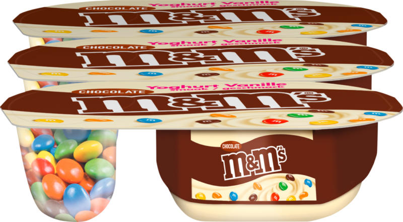Yogurt Danone, M&M’s, Vaniglia, 3 x 120 g