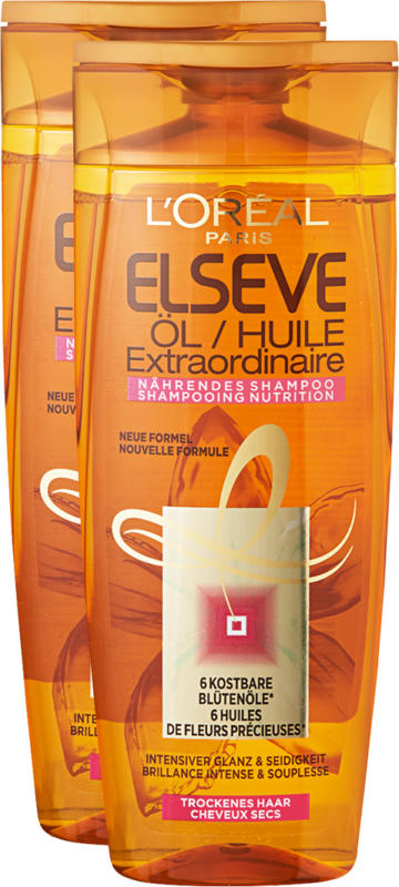 Shampoo Olio Straordinario Elsève, 2 x 250 ml