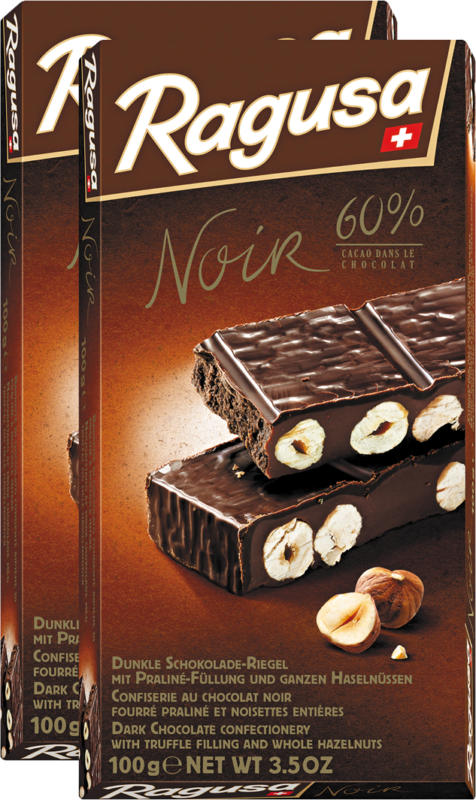 Ragusa Camille Bloch, Noir, 2 x 100 g