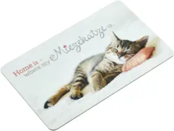 Schneidebrett Miezekatze in Weiß