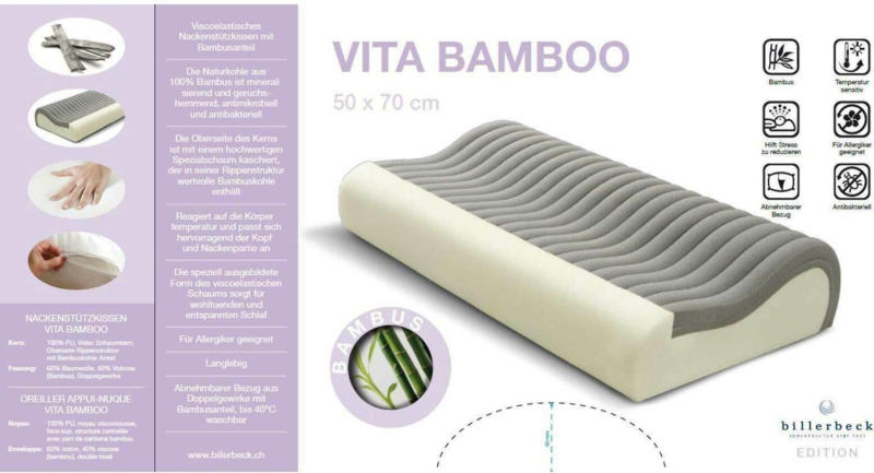 Billerbeck Nackenstützkissen Vita Bamboo -