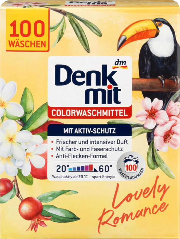 Denkmit Colorwaschmittel Pulver Lovely Romance 100 WL