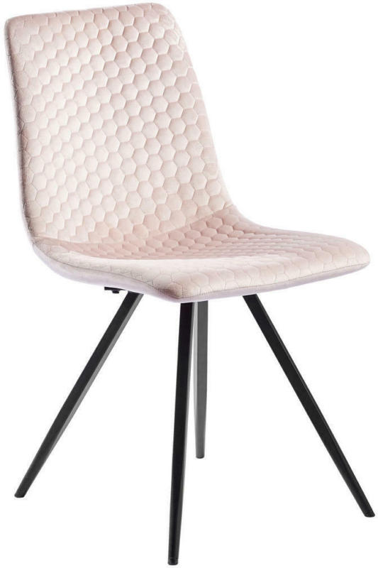 Stuhl in Textil Rosa, Schwarz