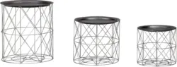 Couchtischset 'WL6.073', 3-er Set schwarz