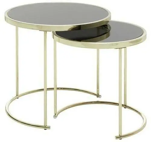 Satztisch 'Cora', 2-er Set, gold