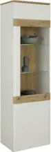 mömax Vitrine in Weiß/Eichefarben