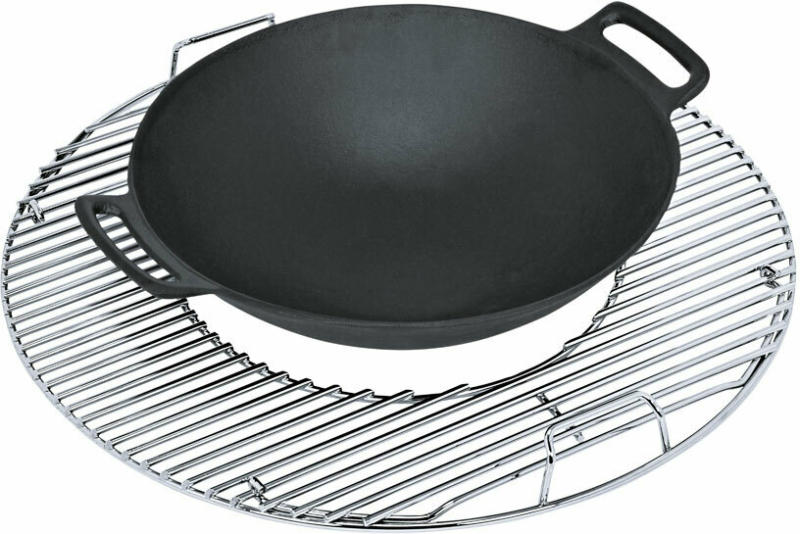 Grillrost-Einsatz Wok, Gusseisen, 36x7 cm