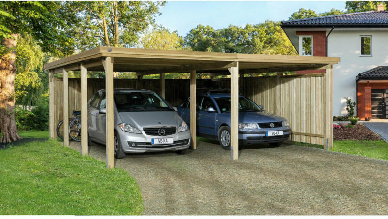 Doppelcarport „618 Gr.2“, mit Trape