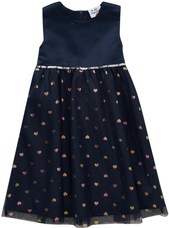 Festliches Mädchen Kleid mit Herzchen-Allover (Nur online)