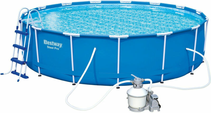 Bestway Stahlrahmenpool-Set Steel Pro Rund Ø 457 cm x 107 cm