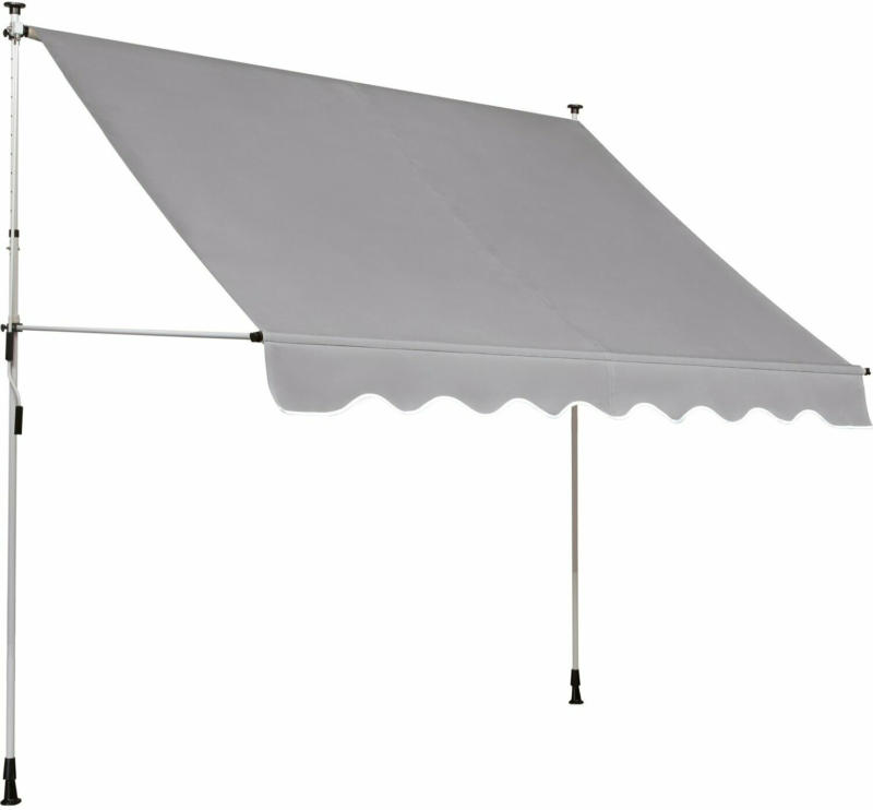 Klemmmarkise 250 cm x 150 cm Silbergrau
