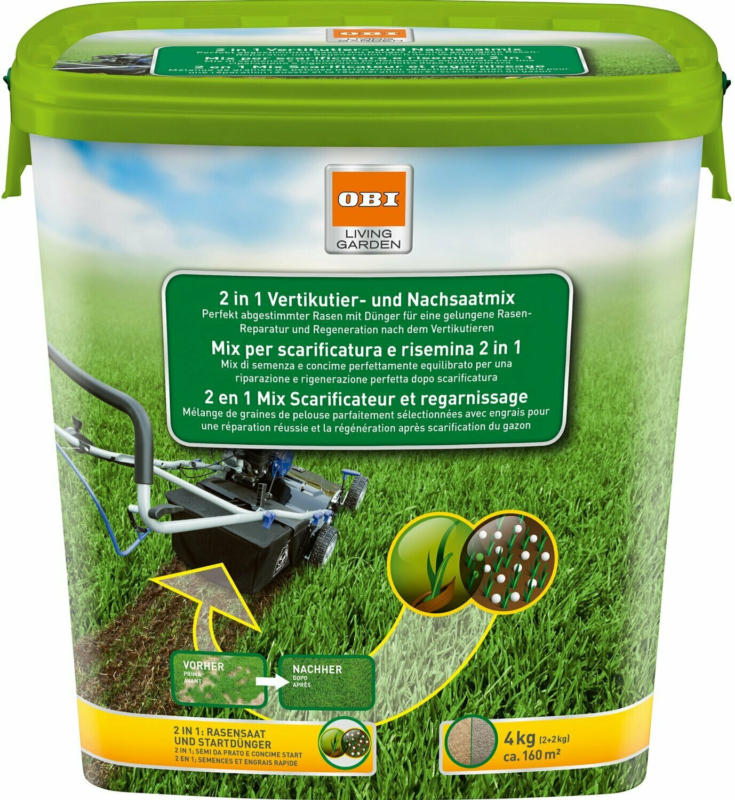 OBI 2 in 1 Vertikutier- und Nachsaatmix 4 kg