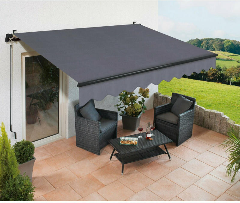 Gelenkarmmarkise Aventura 300 cm x 200 cm Anthrazit