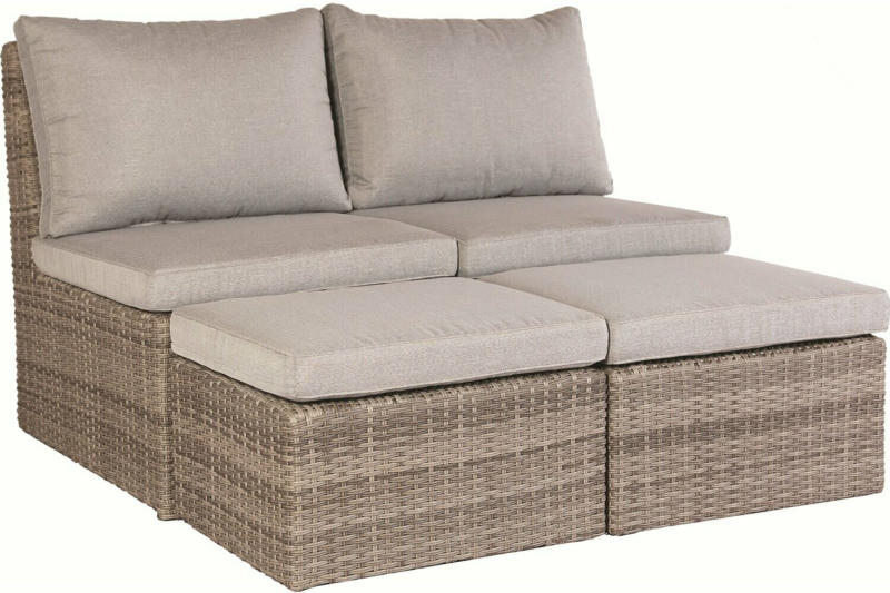 Lounge-Set Zalma 3-teilig aus Polyrattan Sand