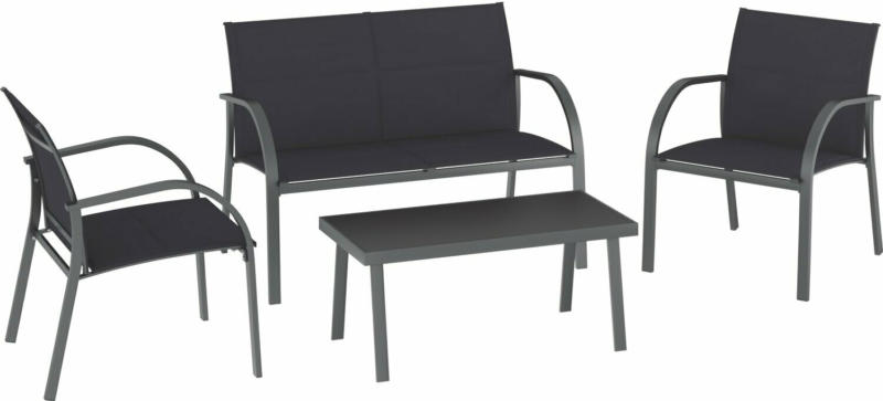 Lounge-Set Torreon 4-teilig Textilbespannung Anthrazit