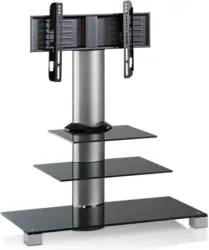 TV-Rack in Schwarz/Alufarbe 'Amalo Maxi B: 100 CM'